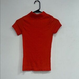 Orange Women's Turtleneck Top